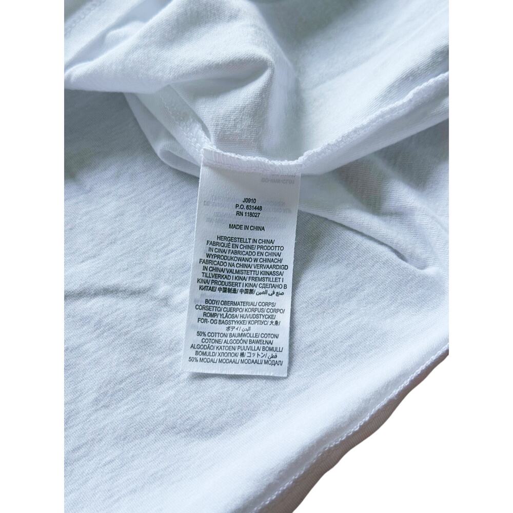 Boden Abigail Lace Eyelet Puff Sleeve Jersey Top Size 16 White Romantic Cottage - Picture 7 of 9